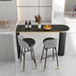 Sintered Stone Bistro Table Set 1/2/3 Pieces Modern Irregular Shape Pub Table Set Clearhalo 'Bar Furniture' 'furn' 'furn_home_bar_bar_sets' 'Furniture' 'Home Bars & Bar Sets' 'home_bar_bar_sets' 'Kitchen & Dining Furniture' 1200x1200_d2666343-4f90-4e5f-a491-c86806c266e5