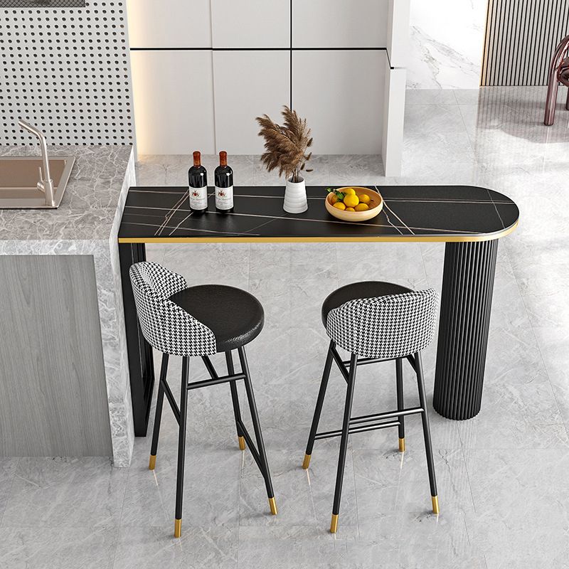 Sintered Stone Bistro Table Set 1/2/3 Pieces Modern Irregular Shape Pub Table Set Clearhalo 'Bar Furniture' 'furn' 'furn_home_bar_bar_sets' 'Furniture' 'Home Bars & Bar Sets' 'home_bar_bar_sets' 'Kitchen & Dining Furniture' 1200x1200_d2666343-4f90-4e5f-a491-c86806c266e5
