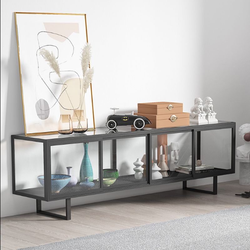 Rectangle Enclosed TV Storage Industrial TV Cabinet with Glass Doors Clearhalo 'furn' 'furn_tv_stands_entertainment_centers' 'Furniture' 'Living Room Furniture' 'TV Stands & Entertainment Centers' 'TV Stands & Media Storage Furniture' 'tv_stands_entertainment_centers' 1200x1200_d267034c-7e3a-4bb1-8946-85809e4938ea