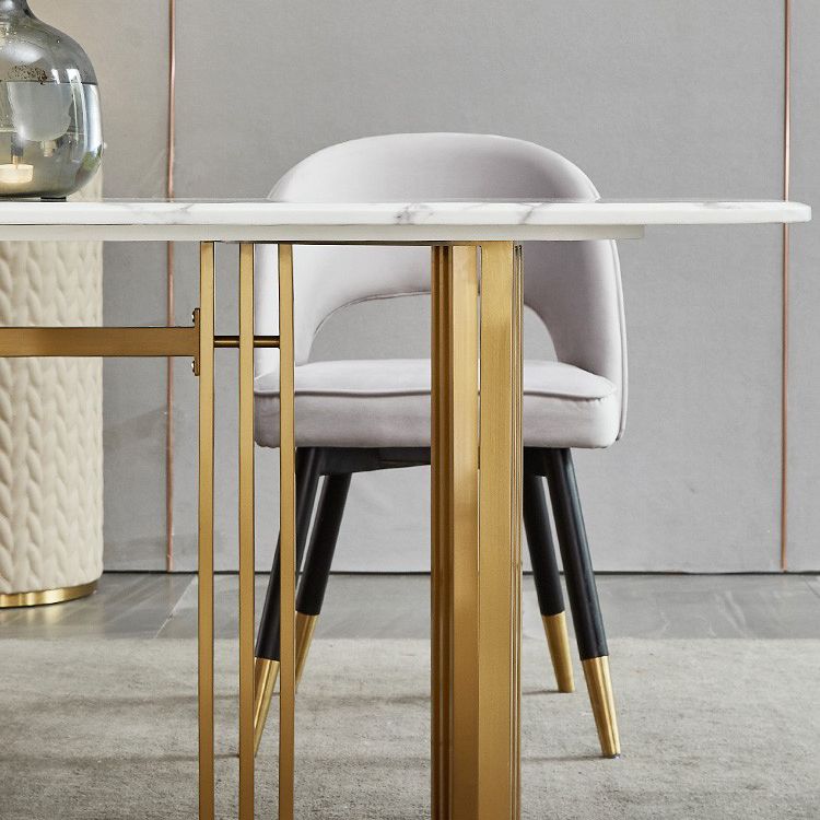 Modern Marble Top Dining Table Set Rectangle 1/4/5/7 Pieces Dining Table with Chairs Clearhalo 'Dining Room Sets' 'Dining Tables & Seating' 'dining_room_set' 'furn' 'furn_dining_room_set' 'Furniture' 'furniture_dining_room_set' 'Kitchen & Dining Furniture' 1200x1200_d2679dce-a63a-444b-b30a-17ff8db70765