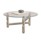 Glass Top Steel Coffee Table Round Minimalist Modern Coffee Table Clearhalo 'Coffee & Accent Tables' 'Coffee Tables' 'coffee_tables' 'furn' 'furn_coffee_tables' 'Furniture' 'Living Room Furniture' 1200x1200_d2685f53-aa81-48ba-a522-8489d04e5cff