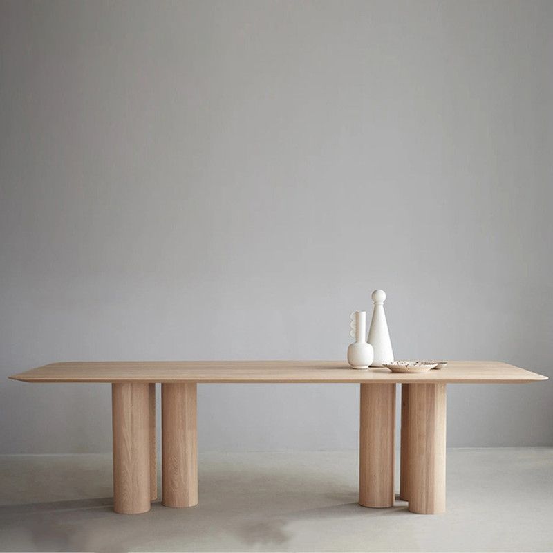 Rectangle Simplicity Dining Table Wood Color Fixed Table with Solid Wood Clearhalo ' dining_table' 'Dining Tables & Seating' 'Dining Tables' 'furn' 'furn_dining_table' 'Furniture' 'furniture_dining_table' 'Kitchen & Dining Furniture' 'kitchen&dining_furn' 'kitchen' 'kitchen_dining_table' 1200x1200_d268b623-c4b4-4400-b12d-074749c113ee