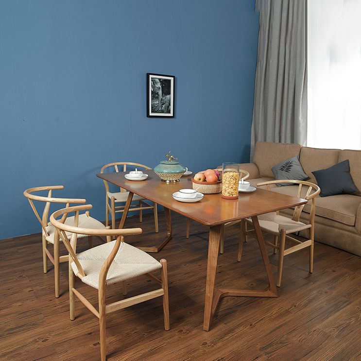 Scandinavian Dining Side Chair Natural Wishbone Dining Side Chair for Home Use Clearhalo ' kitchen&dining_furn' 'Dining Chairs' 'Dining Tables & Seating' 'dining_chair' 'furn' 'furn_dining_chair' 'Furniture' 'furniture_dining_chair' 'Kitchen & Dining Furniture' 'kitchen' 1200x1200_d26a3950-9628-4c63-9f4d-e310d9f84f45