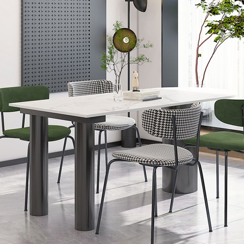 Metal Modern Free Form Table Sintered Stone Table for Dining Room and Kitchen Clearhalo ' dining_table' 'Dining Tables & Seating' 'Dining Tables' 'furn' 'furn_dining_table' 'Furniture' 'furniture_dining_table' 'Kitchen & Dining Furniture' 'kitchen&dining_furn' 'kitchen' 'kitchen_dining_table' 1200x1200_d26bc10b-56c5-41fc-9140-40be4388a0ba