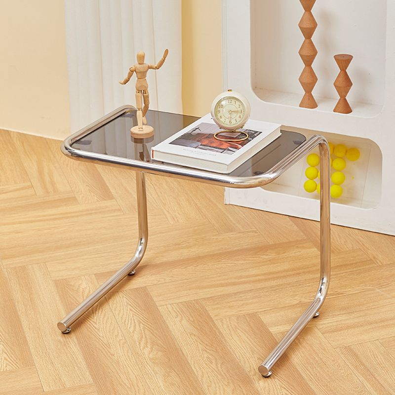 Tavolo laterale in metallo modernistico C vetro Topta laterale superiore per soggiorno