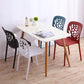 Moderne stijl zijstoel Plastic stapelbare eetkamerstoel voor eetkamer