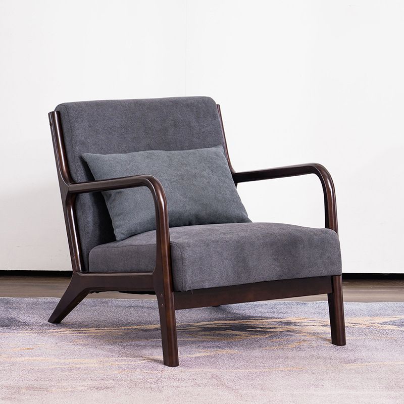 Linen Chair 24" L x 28.7" W x 30.3" H Arms Included Solid Wood Frame Chair Clearhalo 'Accent Chairs' 'accent_chairs' 'Chairs & Seating' 'furn' 'furn_accent_chairs' 'Furniture' 'Living Room Furniture' 1200x1200_d26e4a35-730d-4262-ad83-8dddd9468252