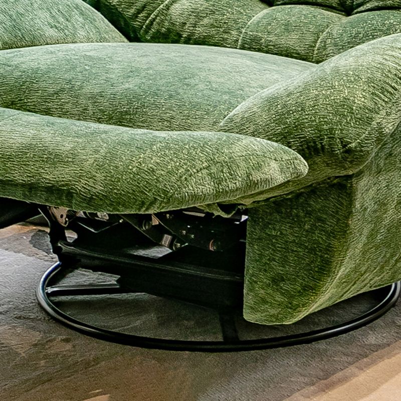 Reclinabile standard di rocker girevole contemporaneo in velluto/in pelle finta