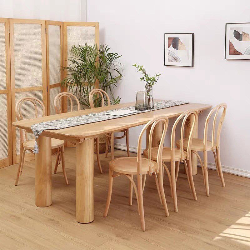 Modern Dining Set 1/5/7 Pieces Rectangle Pine Wood Dining Table for Living Room Clearhalo 'Dining Room Sets' 'Dining Tables & Seating' 'dining_room_set' 'furn' 'furn_dining_room_set' 'Furniture' 'Kitchen & Dining Furniture' 1200x1200_d270a0e8-148a-4e77-9448-75b06aff5180