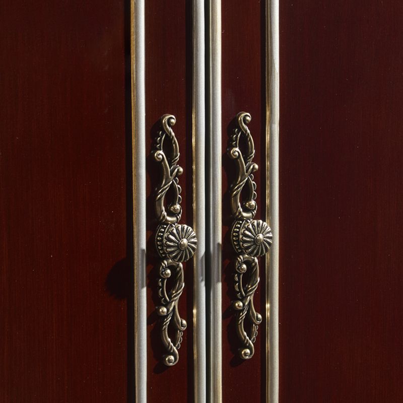 Mid Century Brown 2-Door Cabinet Solid Wood Chest with 2 - Drawer Clearhalo 'Cabinets & Chests' 'cabinets_chests' 'furn' 'furn_cabinets_chests' 'Furniture' 'Living Room Furniture' 1200x1200_d270b9f0-fc2e-4d22-b6f1-6d71157065ad