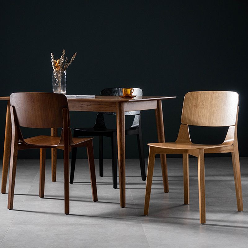 Modern Wood Dining Chair Open Back Dining Armless Side Chairs for Home Clearhalo ' kitchen&dining_furn' 'Dining Chairs' 'Dining Tables & Seating' 'dining_chair' 'furn' 'furn_dining_chair' 'Furniture' 'furniture_dining_chair' 'Kitchen & Dining Furniture' 'kitchen' 1200x1200_d2714765-d379-4558-a9d0-b251abe4f436