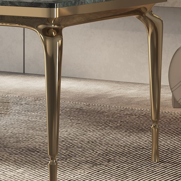 1/4/6 Pieces Glam Green Stone Top Metal Frame Dining Set for Home