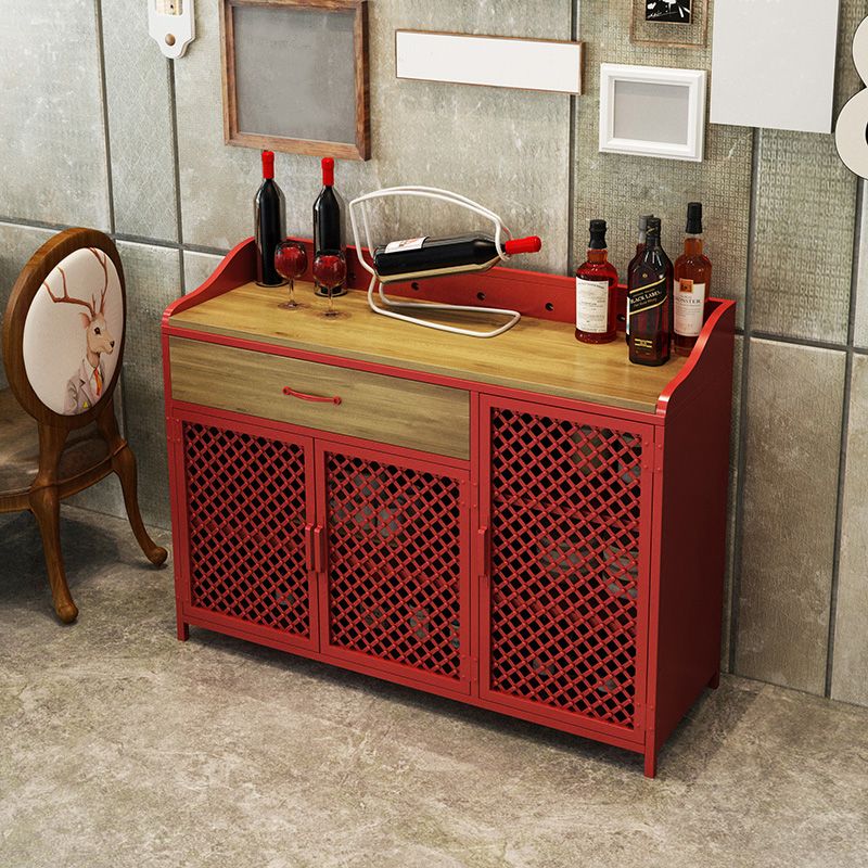 Sideboard in metallo in metallo in stile stile contemporaneo con porta per la cucina