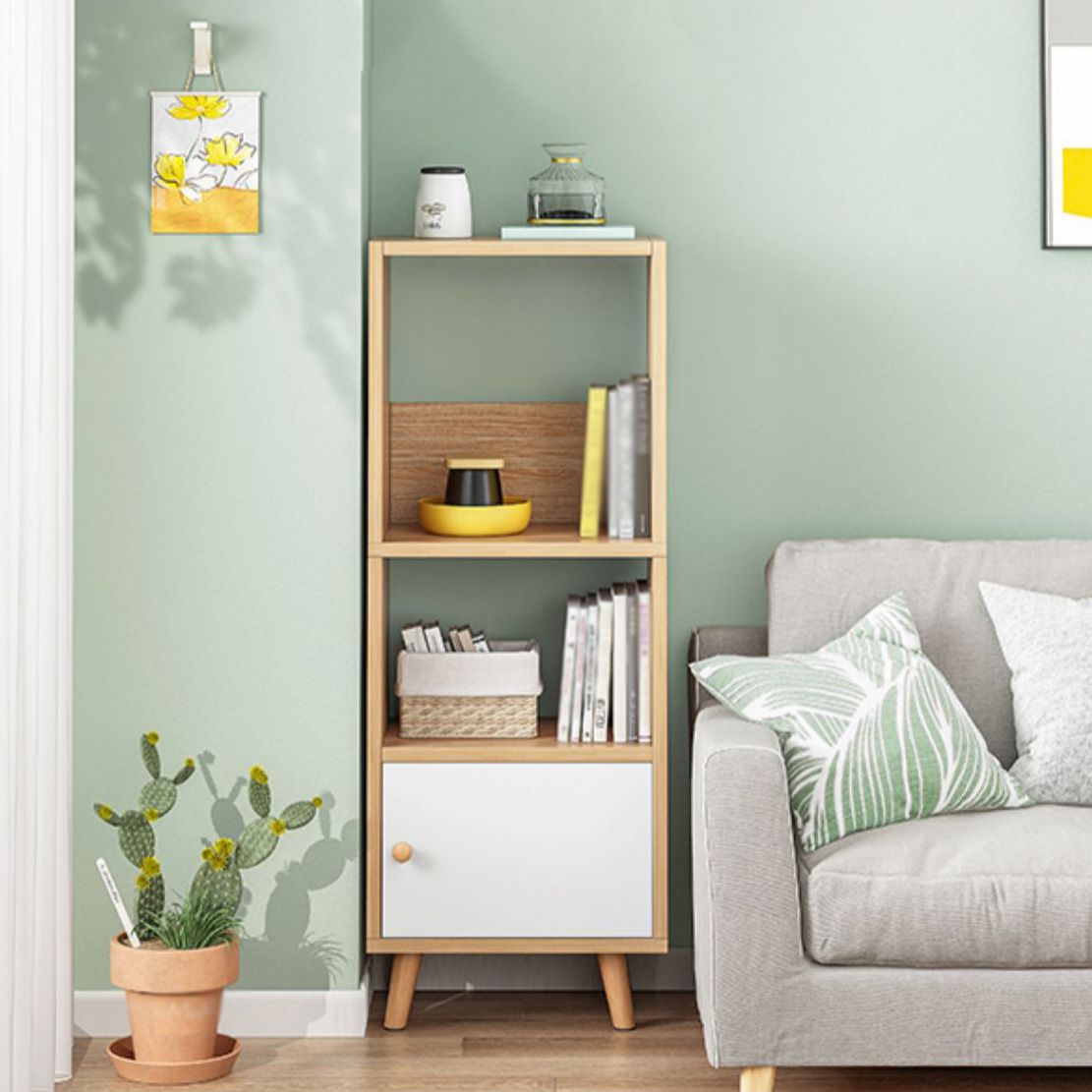 Wood Bookshelf Scandinavian Style Bookcase for Home Office and Study Room Clearhalo 'Bookcases' 'furn' 'furn_bookcases' 'Furniture' 'furniture_bookcases' 'Office Furniture' 1200x1200_d271b1dc-b032-4540-98cf-011d7e839513