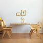 Modern Rectangular Dining Table Set 1/3/5 Pieces Solid Wood Dining Room Set