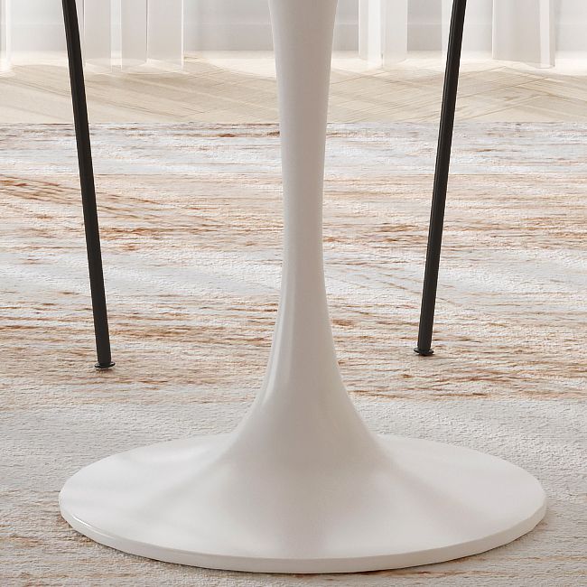Round Tulip Base Modern Dining Table White Tone Fixed Table for Dining Room Clearhalo ' dining_table' 'Dining Tables & Seating' 'Dining Tables' 'furn' 'furn_dining_table' 'Furniture' 'furniture_dining_table' 'Kitchen & Dining Furniture' 'kitchen&dining_furn' 'kitchen' 'kitchen_dining_table' 1200x1200_d2742dab-037d-4c1d-bbea-60d5f19a4d76
