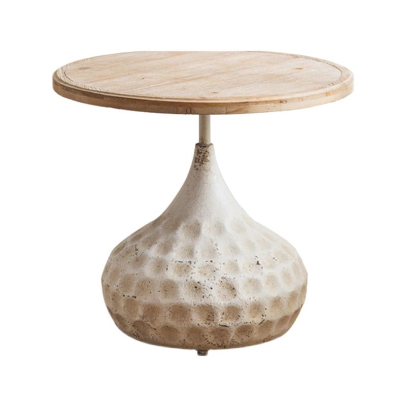 French Country Round Wooden Top Side Table Antique Brown Pedestal End Snake Table Clearhalo 'Coffee & Accent Tables' 'End & Side Tables' 'end_side_tables' 'furn' 'furn_end_side_tables' 'Furniture' 'Living Room Furniture' 1200x1200_d275ab8f-bb41-4e16-b635-7bce3d1a4ff3