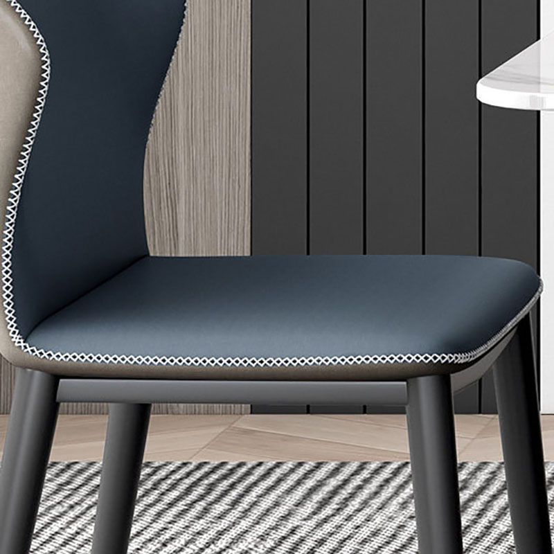 Wingback Parsons stoel stoel industriële stijl faux lederen eetkamerstoelen voor keuken