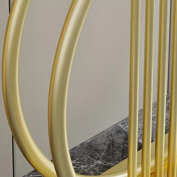 Tavolino console di accento console a metà luna tavolo di divano console in pietra