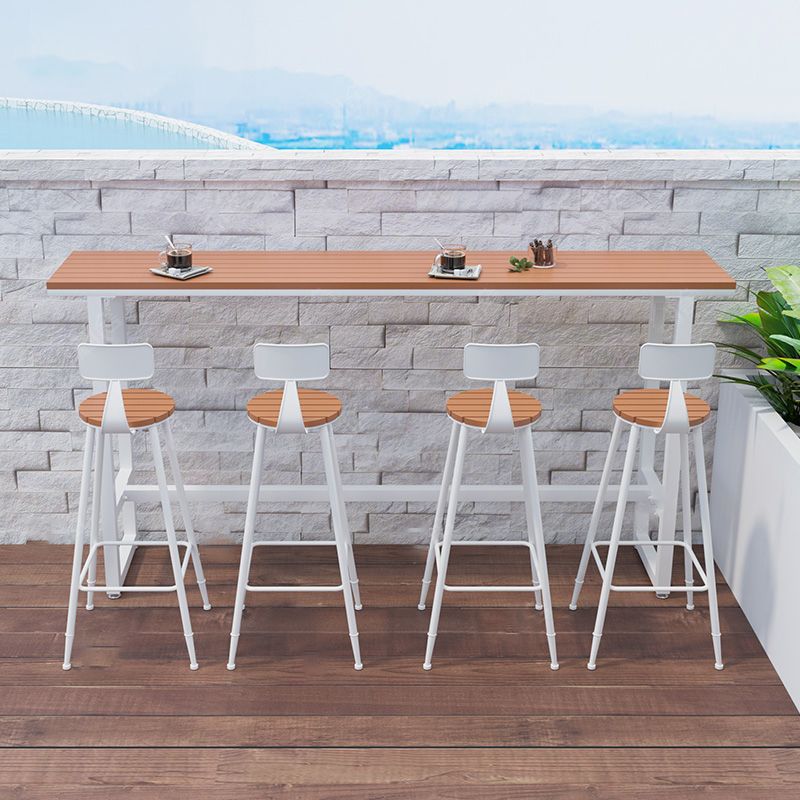 Outdoor 42-inch Height Bar Table Industrial Style Wood Bar Table Clearhalo 'Bar Furniture' 'Bar Tables' 'bar_tables' 'furn' 'furn_bar_tables' 'Furniture' 'furniture_bar_tables' 'Kitchen & Dining Furniture' 1200x1200_d2775211-21db-4b33-88d6-fe454603795d