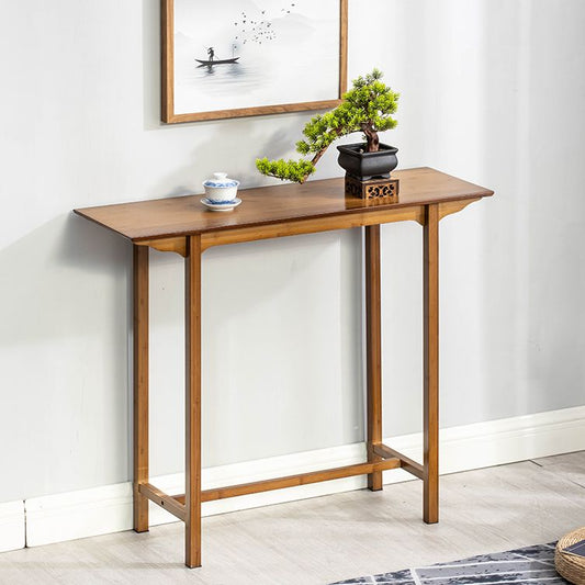 Mesa de consola moderna de mediados de siglo Mesa de consola de rectángulo marrón oscuro