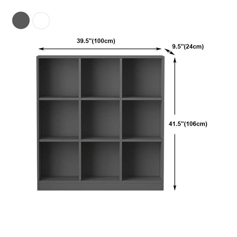 Wooden Standard Bookshelf Modern Closed Back Bookcase for Home Office