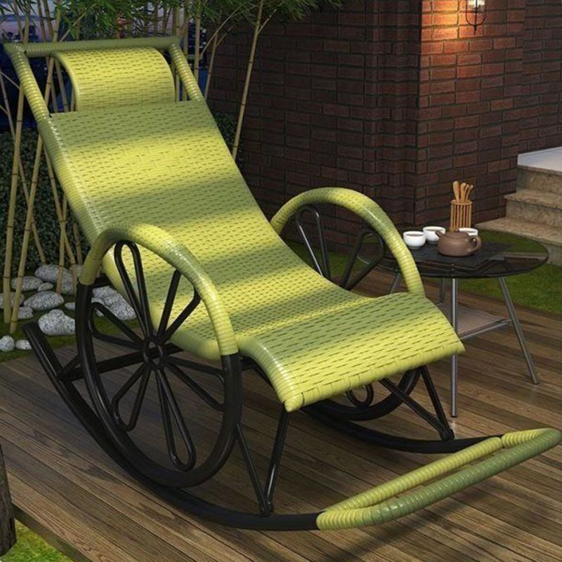 Living Room Single Lazy Chair Iron Base Leisure Rocking Chair Clearhalo 'Chairs & Seating' 'furn' 'furn_rocking_chairs' 'Furniture' 'Living Room Furniture' 'Rocking Chairs' 'rocking_chairs' 1200x1200_d279675d-5678-446b-8edb-69a11845ea91