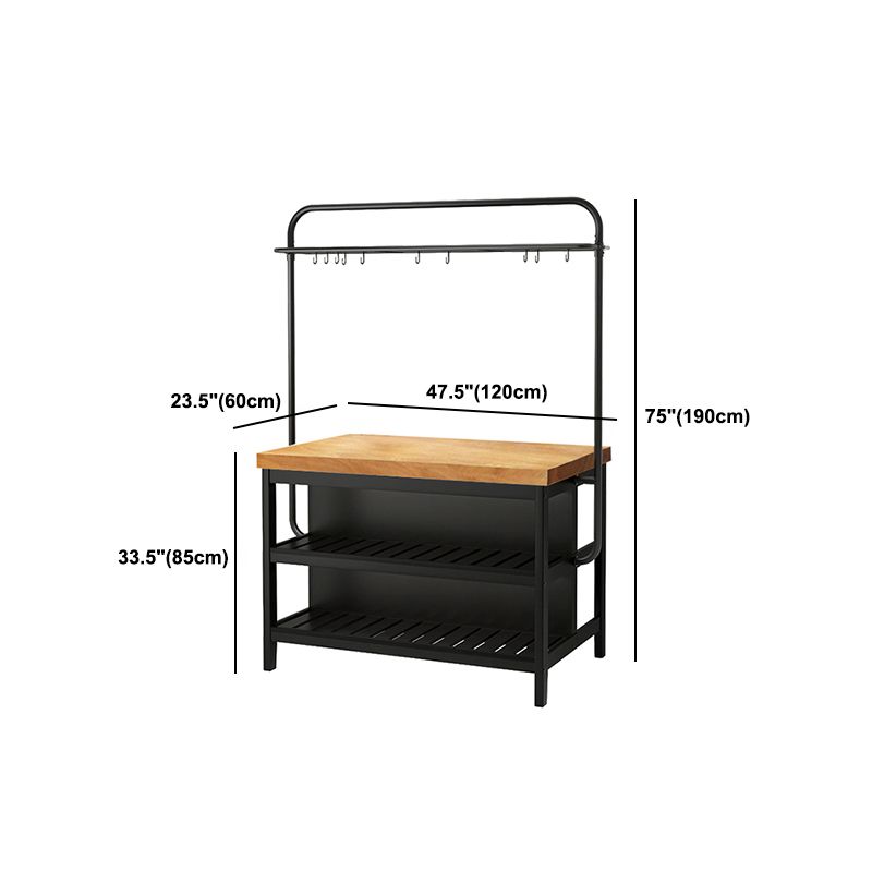 Tavolo da cucina in metallo in legno in legno in stile industriale