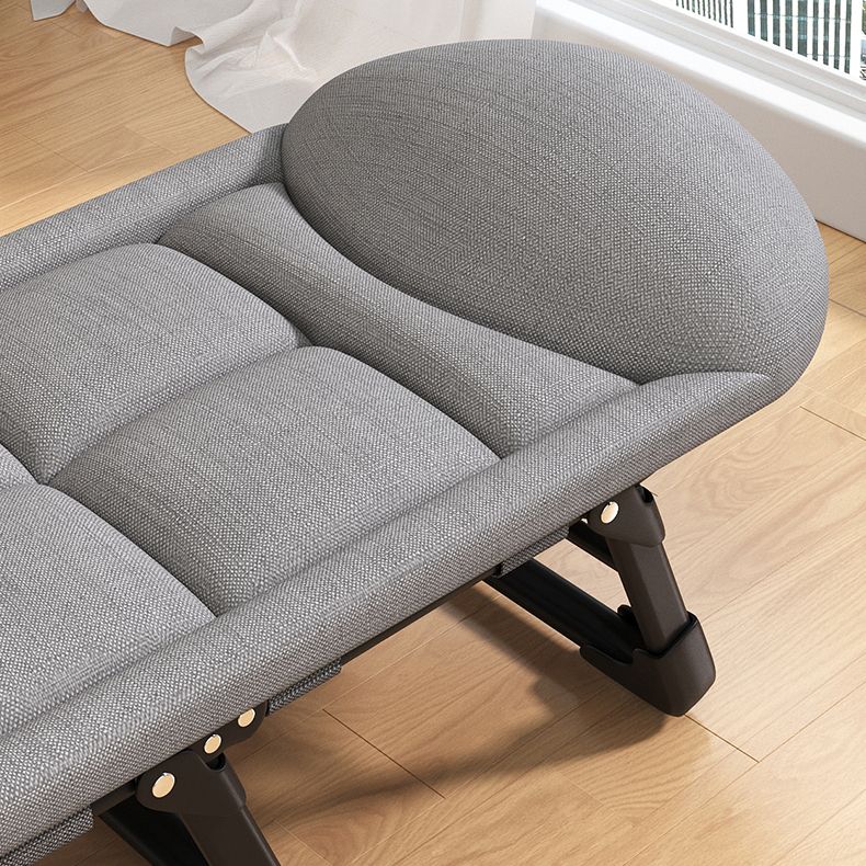 Tessuto per rivestimento in metallo reclinabile standard contemporaneo di colore solido con gambe