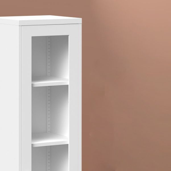 Contemporary Style Metal Bookcase Closed Back Bookshelf with Door for Home Clearhalo 'Bookcases' 'Furniture' 'furniture_bookcases' 'Office Furniture' 1200x1200_d27b82be-0fc5-4dd5-b356-950338bd3fea