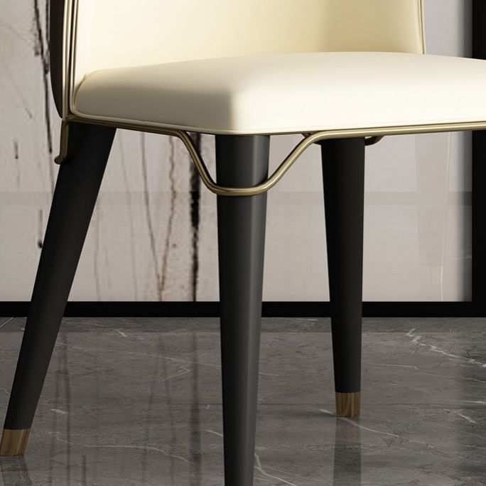 Glam Wood Dining Armless Chairs Wingback Chair for Restaurant Use Clearhalo ' kitchen&dining_furn' 'Dining Chairs' 'Dining Tables & Seating' 'dining_chair' 'furn' 'furn_dining_chair' 'Furniture' 'furniture_dining_chair' 'Kitchen & Dining Furniture' 'kitchen' 1200x1200_d27bbb9c-0329-4c37-aa9c-981546bc4978