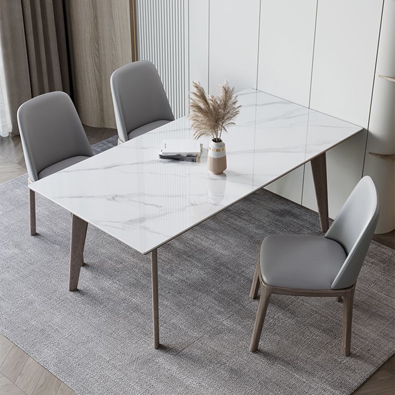 Modern Rectangle Sintered Stone Top Dining Set 1/4/5/7 Pieces Dining Table with Chairs Clearhalo 'Dining Room Sets' 'Dining Tables & Seating' 'dining_room_set' 'furn' 'furn_dining_room_set' 'Furniture' 'furniture_dining_room_set' 'Kitchen & Dining Furniture' 1200x1200_d27c9478-01f8-40b0-99e8-a728225818de