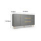 Gemanipuleerde houten sideboard tafel modern buffet dressoir voor keuken
