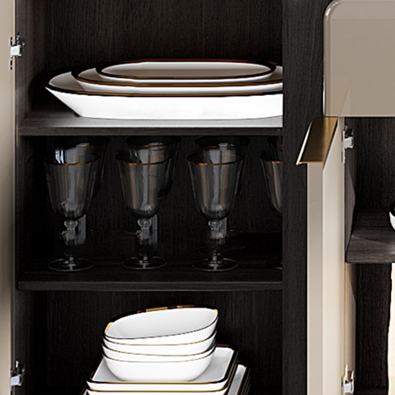 Stone Credenza Contemporary Style Adjustable Shelving Server with Cabinets and Drawers Clearhalo 'buffet_sideboard' 'Buffets & Sideboards' 'furn' 'furn_buffet_sideboard' 'Furniture' 'Kitchen & Dining Furniture' 1200x1200_d27eb679-734f-4e22-8da0-8539c38f8d19