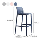 Contemporary Stackable Bar-stool Plastic Counter Bar Stool with Plastic Legs for Home Clearhalo 'Bar Furniture' 'Bar Stools' 'bar_stools' 'furn' 'furn_bar_stools' 'Furniture' 'furniture_bar_stools' 'Kitchen & Dining Furniture' 1200x1200_d27ffa33-3b89-460f-bf74-b262efae6d51