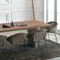 Solid Wood Brown Tone Dining Table Glam Style Double Pedestal Table for Dining Room Clearhalo ' dining_table' 'Dining Tables & Seating' 'Dining Tables' 'furn' 'furn_dining_table' 'Furniture' 'furniture_dining_table' 'Kitchen & Dining Furniture' 'kitchen&dining_furn' 'kitchen' 'kitchen_dining_table' 1200x1200_d280f443-e6e9-475c-8f84-e928065f83ef