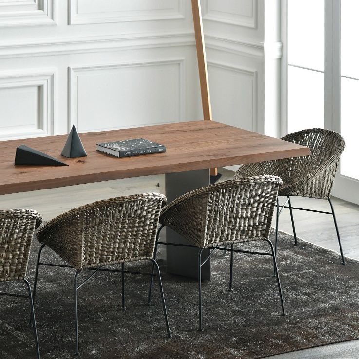 Solid Wood Brown Tone Dining Table Glam Style Double Pedestal Table for Dining Room Clearhalo ' dining_table' 'Dining Tables & Seating' 'Dining Tables' 'furn' 'furn_dining_table' 'Furniture' 'furniture_dining_table' 'Kitchen & Dining Furniture' 'kitchen&dining_furn' 'kitchen' 'kitchen_dining_table' 1200x1200_d280f443-e6e9-475c-8f84-e928065f83ef