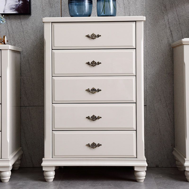 17.5 "W Moderne opbergkast Dressoir Witte rubberen hout opbergkast met laden
