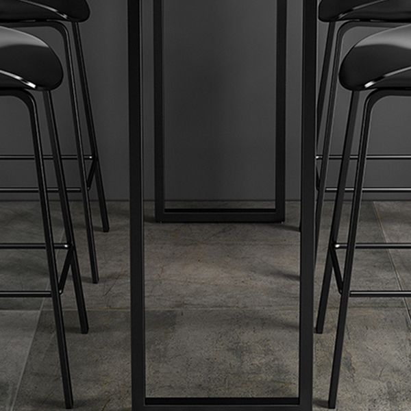 Industrial Rectangle Bar Table Set 1/2/3/5 Pieces Stone Counter Table for Indoor Clearhalo 'Bar Furniture' 'furn' 'furn_home_bar_bar_sets' 'Furniture' 'Home Bars & Bar Sets' 'home_bar_bar_sets' 'Kitchen & Dining Furniture' 1200x1200_d281bc9b-e33f-46e8-bc38-819e08e335fa