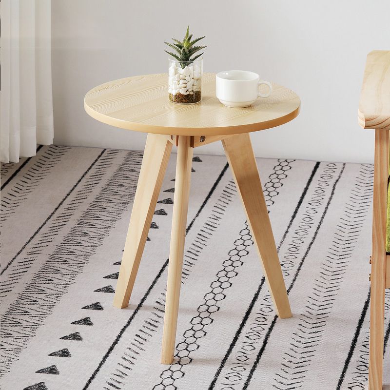 3 Legs End Table Natural/black/white Round Wood Side End Table Clearhalo 'Coffee & Accent Tables' 'End & Side Tables' 'end_side_table' 'Furniture' 'furniture_end_side_table' 'Living Room Furniture' 1200x1200_d281deb6-60bc-4525-8159-46f8823fb286