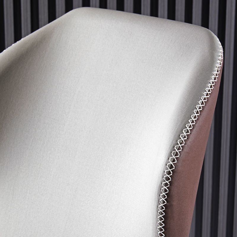 Moderne stijl Wingback Side stoel stoel ARMLess faux lederen eetkamerstoel voor thuisgebruik