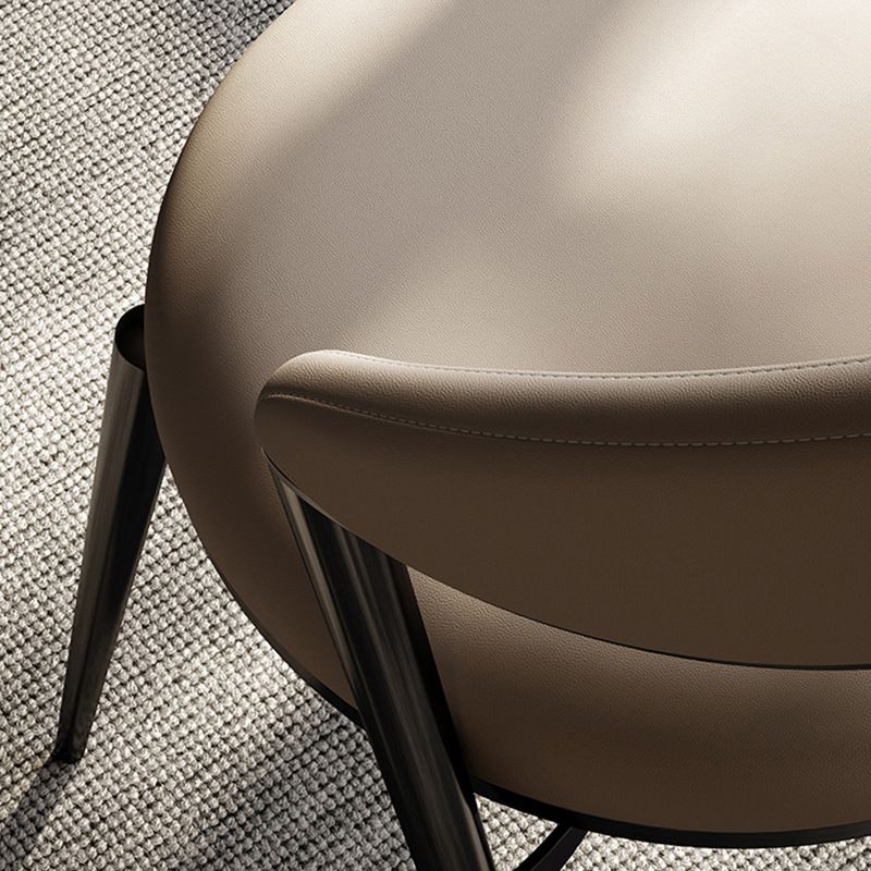 Contemporary Open Back Chair Dining Armless Chair for Kitchen with Metal Legs Clearhalo 'Dining Chairs' 'Dining Tables & Seating' 'dining_chair' 'furn' 'furn_dining_chair' 'Furniture' 'furniture_dining_chair' 'Kitchen & Dining Furniture' 1200x1200_d2830c36-a729-434b-acef-3cb6a92e8069