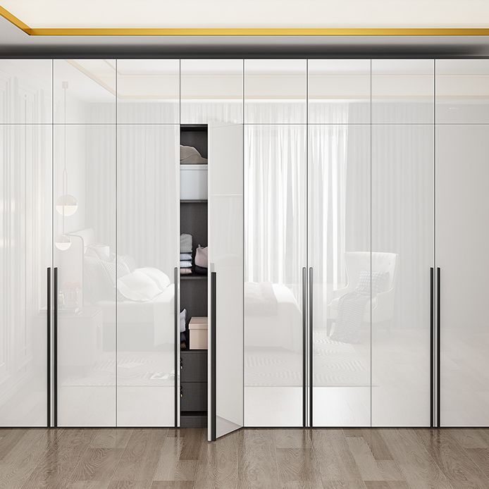 Mirrored Finish Wardrobe Armoire Modern Style Engineered Wood Wardrobe Clearhalo 'Armoires & Wardrobes' 'armoires_wardrobes' 'Bedroom Furniture' 'furn' 'furn_armoires_wardrobes' 'Furniture' 1200x1200_d283b214-e81c-45fa-9120-0f96777af54d