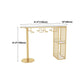 Glam 41.3"H Iron Bar Table Marble White Top Specialty Bistro Table in Gold Clearhalo 'Bar Furniture' 'Bar Tables' 'bar_tables' 'furn' 'furn_bar_tables' 'Furniture' 'furniture_bar_tables' 'Kitchen & Dining Furniture' 'kitchen&dining_furn' 'kitchen' 1200x1200_d283e699-02eb-4a9b-85fb-8f4d9086e355