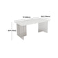 Stone Top Dining Table Modern Rectangle Dining Table with Sled Base