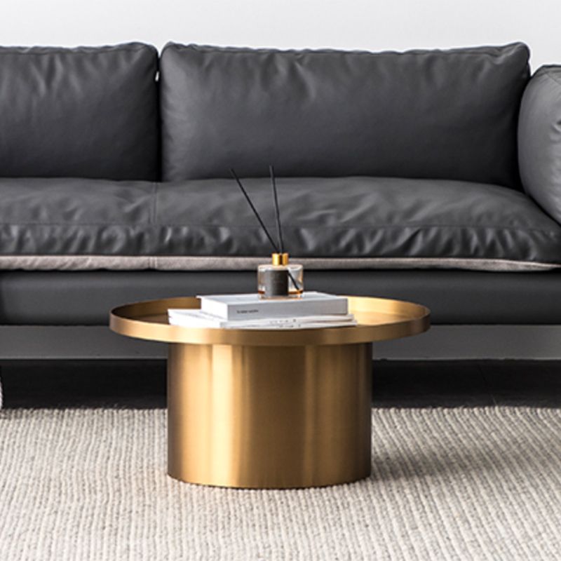 Mid-Century Modern Steel Coffee Table Pedestal Tray Top Cocktail Table Clearhalo 'Coffee & Accent Tables' 'Coffee Tables' 'coffee_tables' 'furn' 'furn_coffee_tables' 'Furniture' 'Living Room Furniture' 1200x1200_d2885ffc-b397-45f1-a1c5-c4385a4f047d