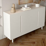 Modern White Dining Server Engineered Wood Sideboard with Adjustable Shelving Clearhalo 'buffet_sideboard' 'Buffets & Sideboards' 'furn' 'furn_buffet_sideboard' 'Furniture' 'Kitchen & Dining Furniture' 1200x1200_d28a27c2-8769-4574-bf53-484e4c0edb65