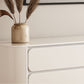 4 Legs White Slate Rectangular Cocktail Table with Storage Drawers