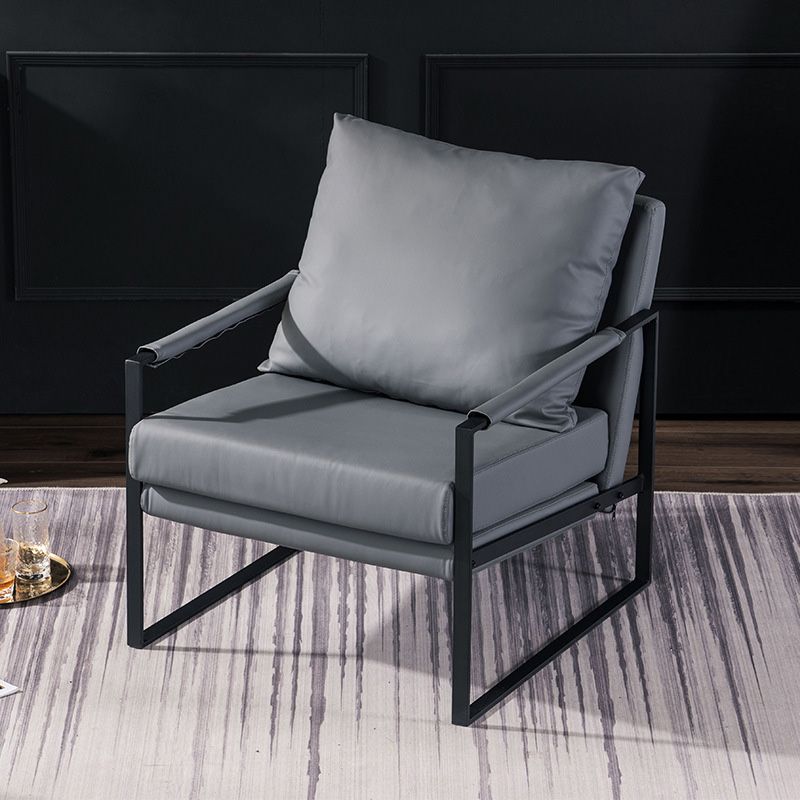 Sofá de brazo cuadrado de cuero moderno de mediados de siglo 32.2 "H para sala de estar