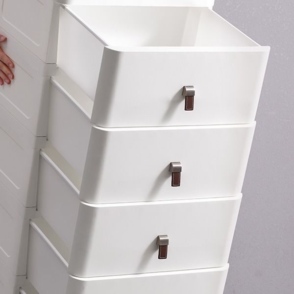 Gabinete de almacenamiento de plástico blanco para gabinete contemporáneo de baño con cajones